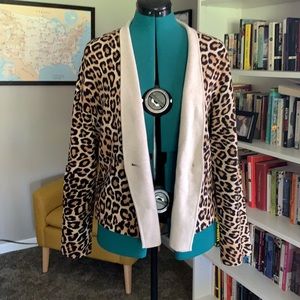 Chico’s Leopard Sweater Blazer